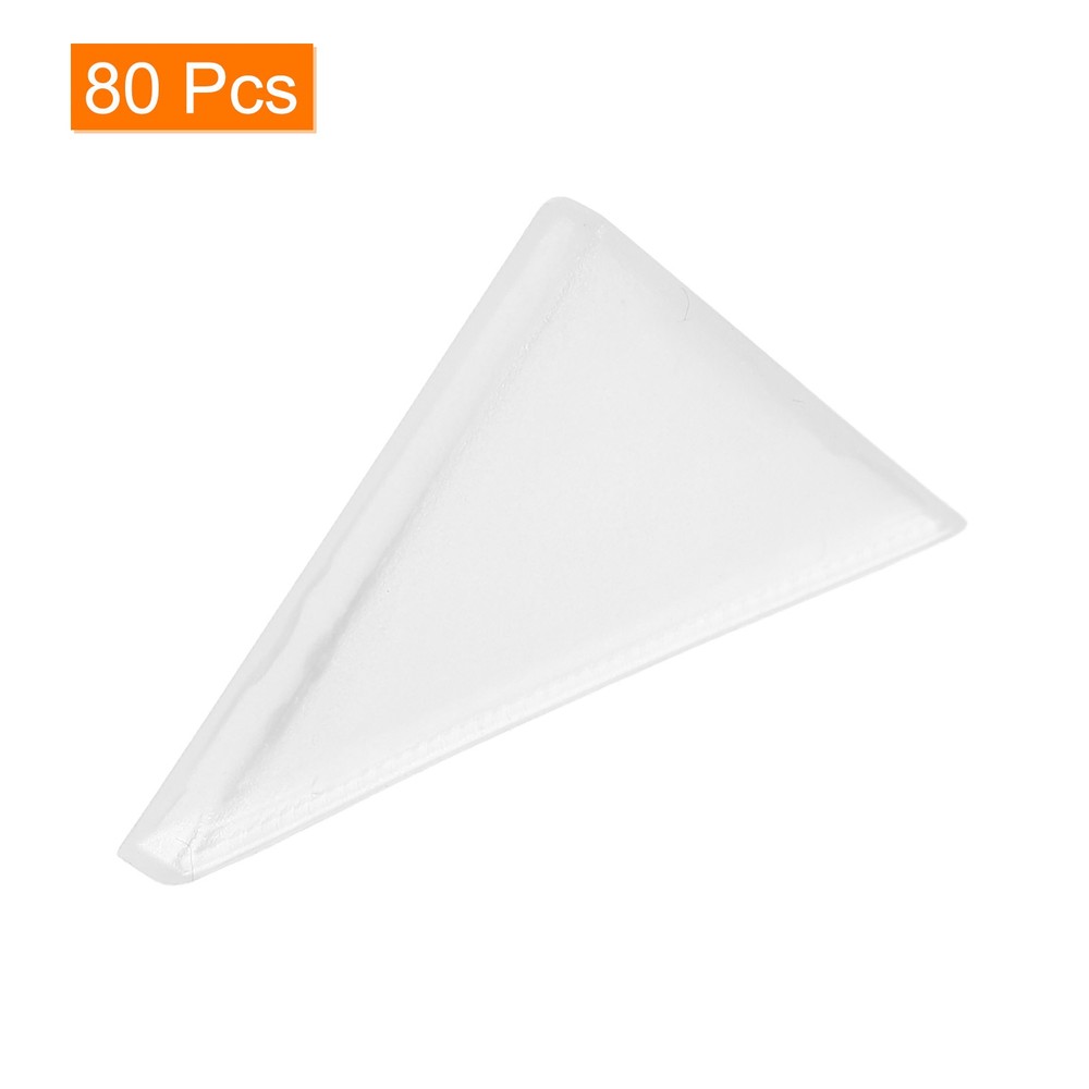 80Pcs Corner Protectors 2x50mm Plastic Right Angle Corner Guards Cushion White
