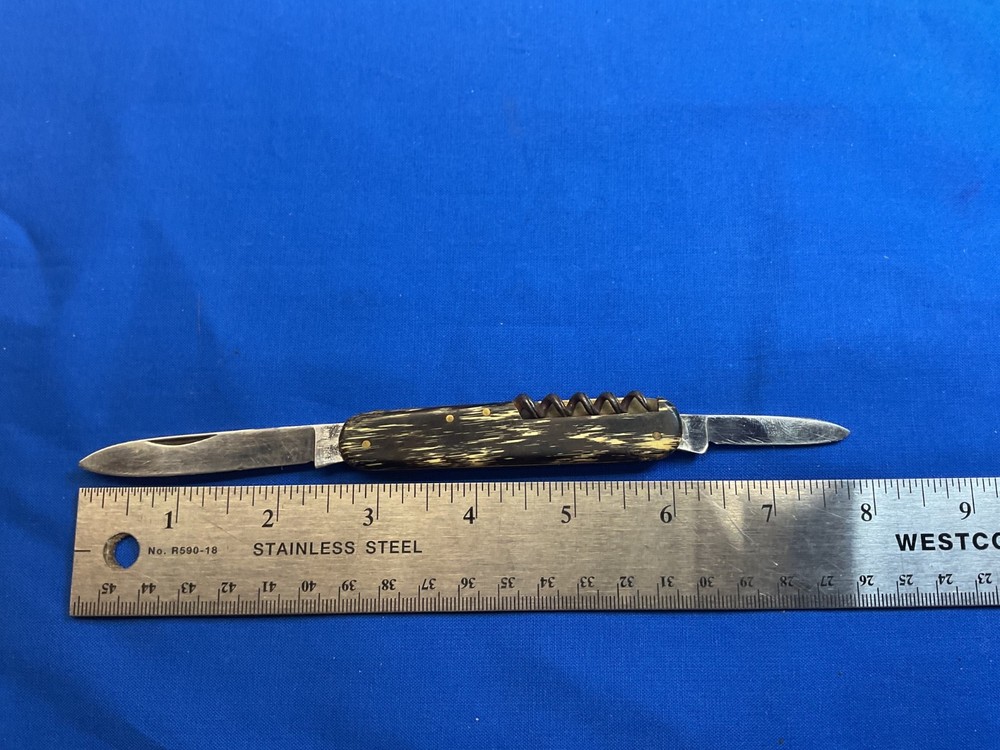Vintage Eugen Hahn Folding Pocket Knife Corkscrew