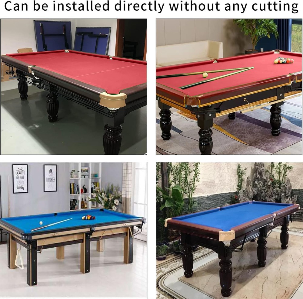 8' Pool Table Felt w/ 6 Cloth Strips, Pre Cut Billiard Blue
