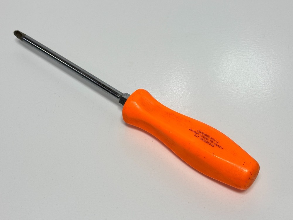 Snap On Tools USA Orange Hard Handle Phillips Tip Screwdriver