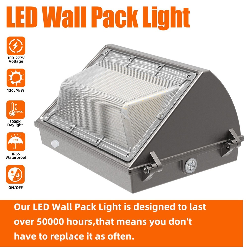150 Watt Wall Pack Led Light 5000K Daylight LED Outdoor Security Lights, US Ship