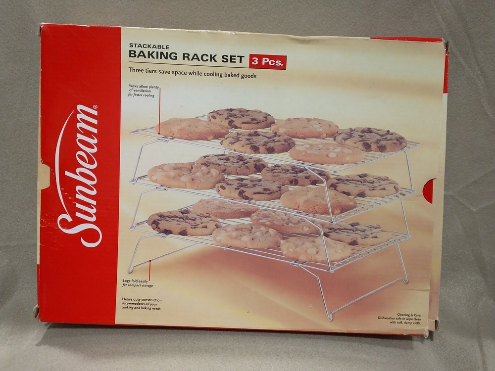Robinson Sunbeam 3-Piece Stackable Baking Rack Set New