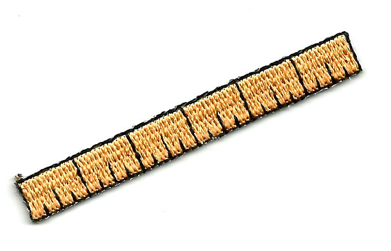 School - Ruler - Embroidered Iron On Applique Patch - 2.25" (5.7cm)