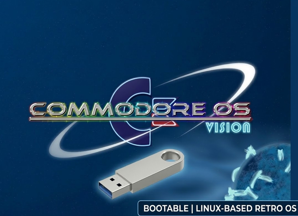 Commodore OS Vision 3.0, Bootable USB Install, Linux Gaming OS, Retro games
