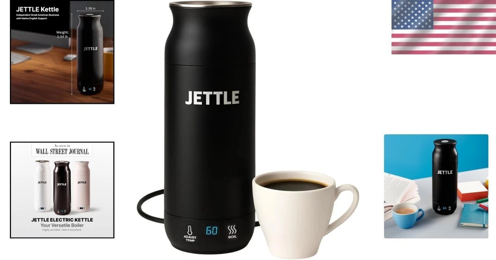 Compact 450ml Electric Kettle - Travel Heater with Temperature Control & LED