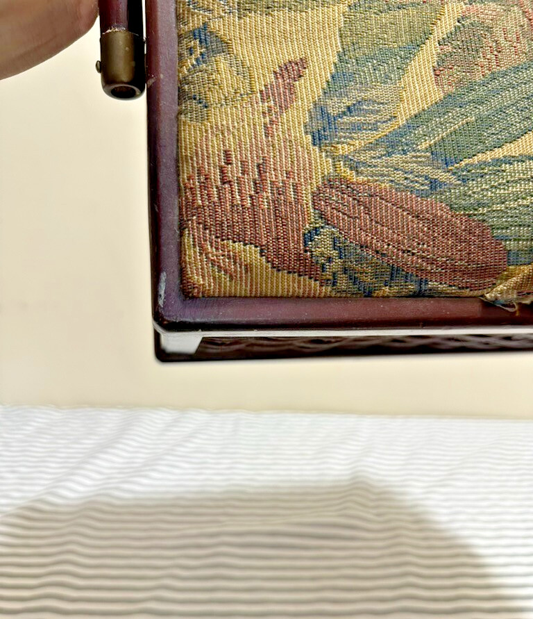 Vintage Floral Sewing Box With Handle