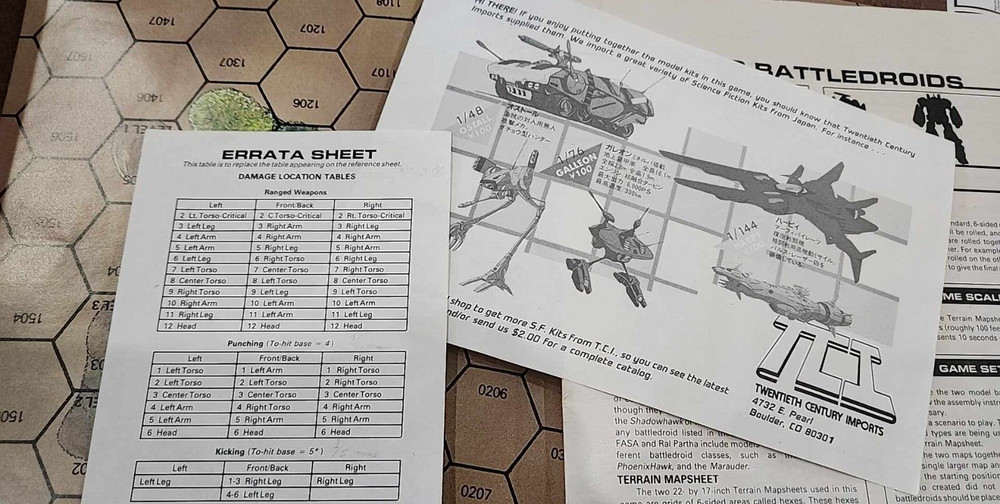 FASA Battletech: Core Box Set Battledroids 1604 First Edition Incomplete
