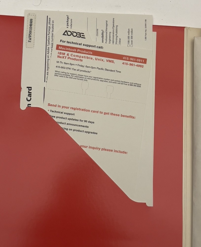 Adobe Type Library Macintosh Diskette Goudy Old Style Type 1 Postscript