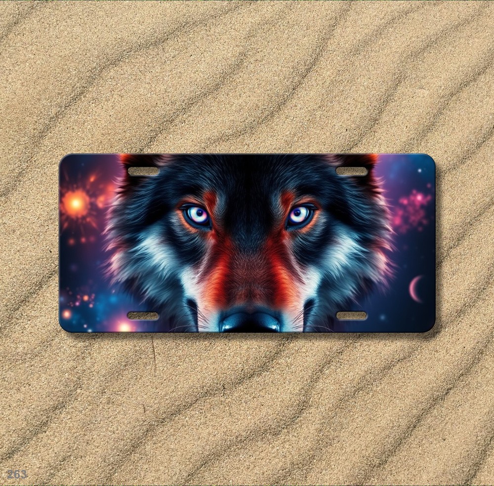Hyperrealistic Wolf License Plate Name Plate Universal Fit Plate Unique Gift