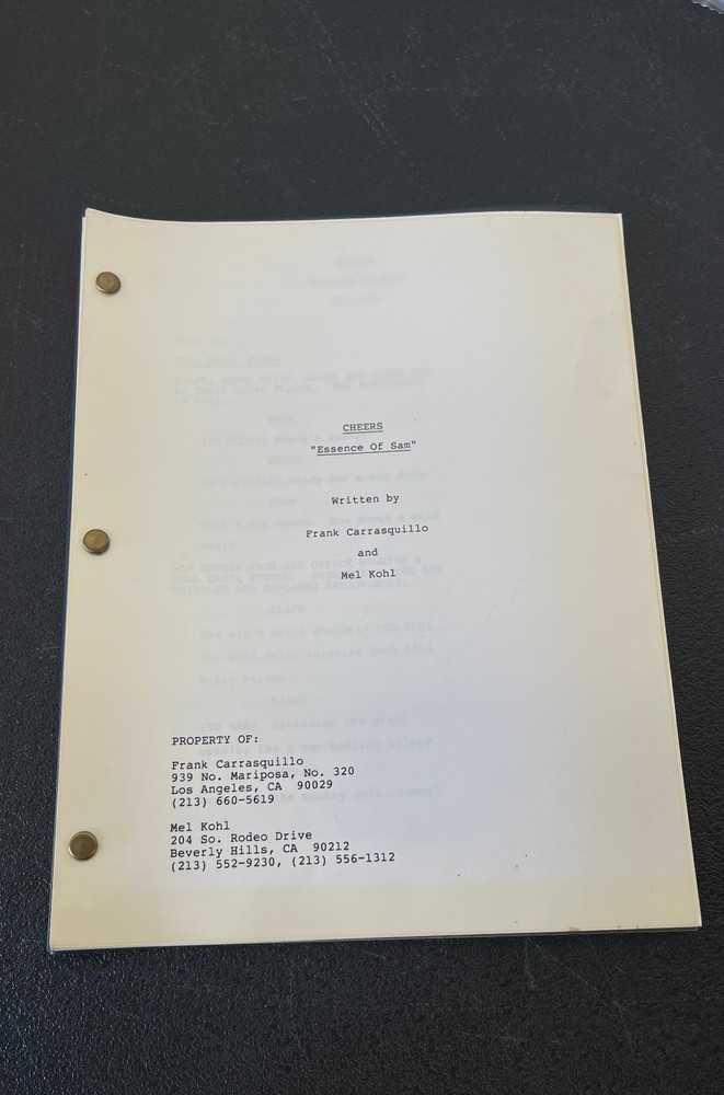 Cheers "Essence of Sam" Movie Script