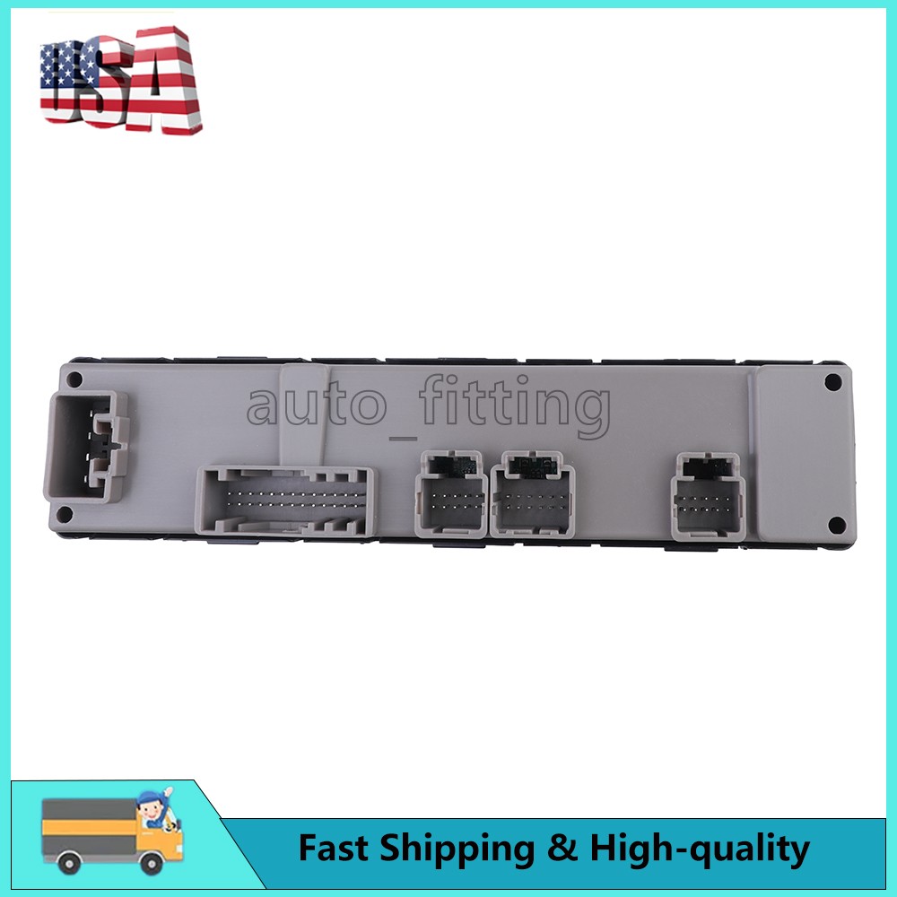 Power Window Switch Front Driver Left Side Black for Chevy Silverado 15883320