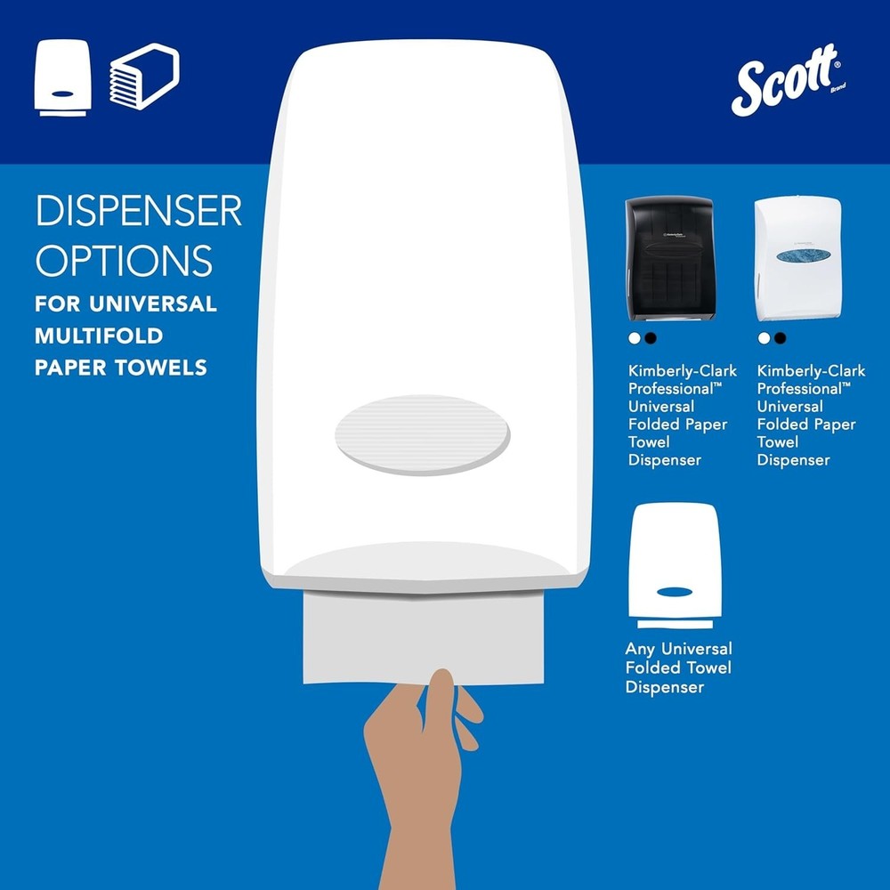 Scott Multifold Paper Towels with Absorbency Pockets, 4,000 Sheets, Eco-Friendly