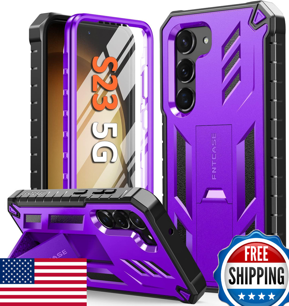 FNTCASE Samsung Galaxy S23 Case Dual-Layer Rugged Shockproof with Screen Protect