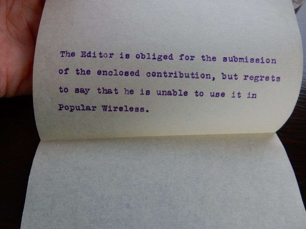 POPULAR WIRELESS REJECTION SLIP ! 13 X 18 CM