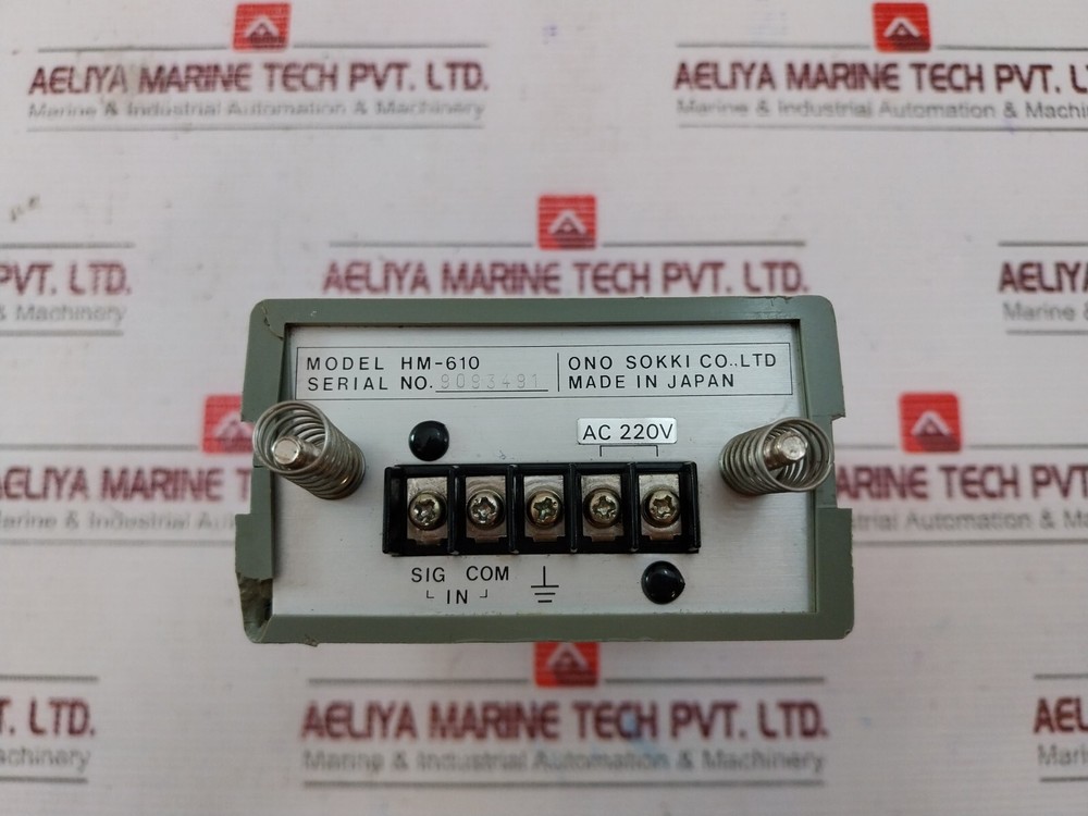 ONO Sokki Hm-610 Digital Tachometer Panel Meter 220v
