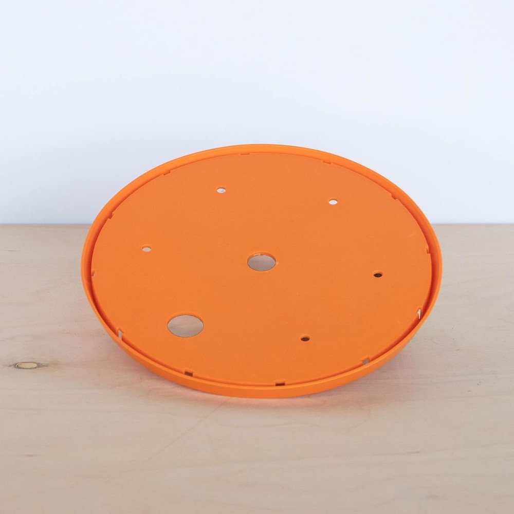 Bloem Ups-A-Daisy Round Planter Insert: 16" - Orange - Durable Resin Disk, Drain