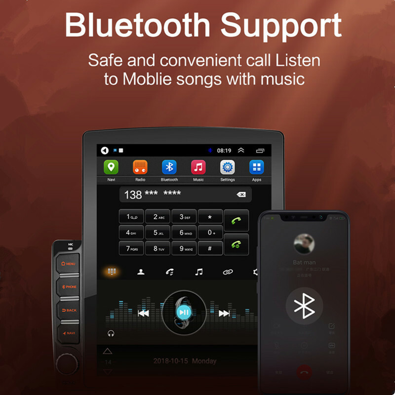 Android Car Vertical Screen Audio Stereo Bluetooth Autoradio Multimedia GPS Navi