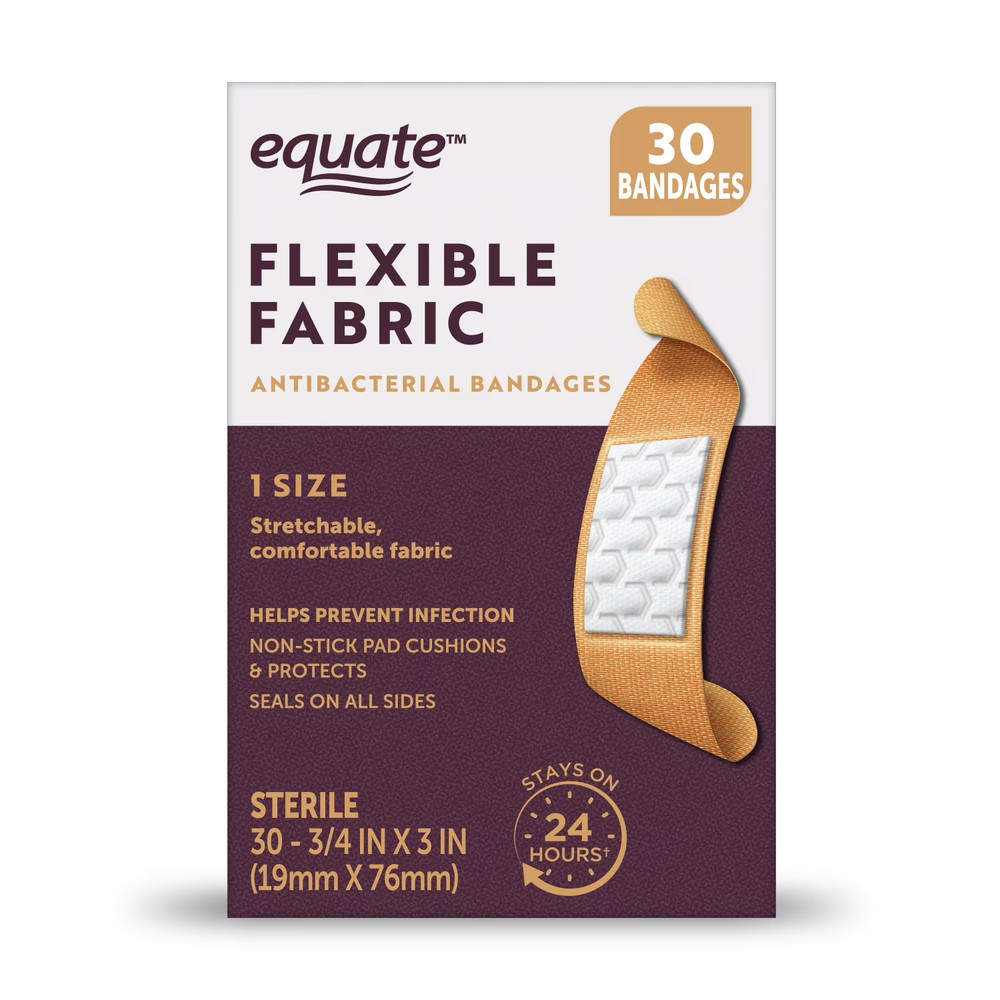 Equate Flexible Antibacterial Fabric Bandages