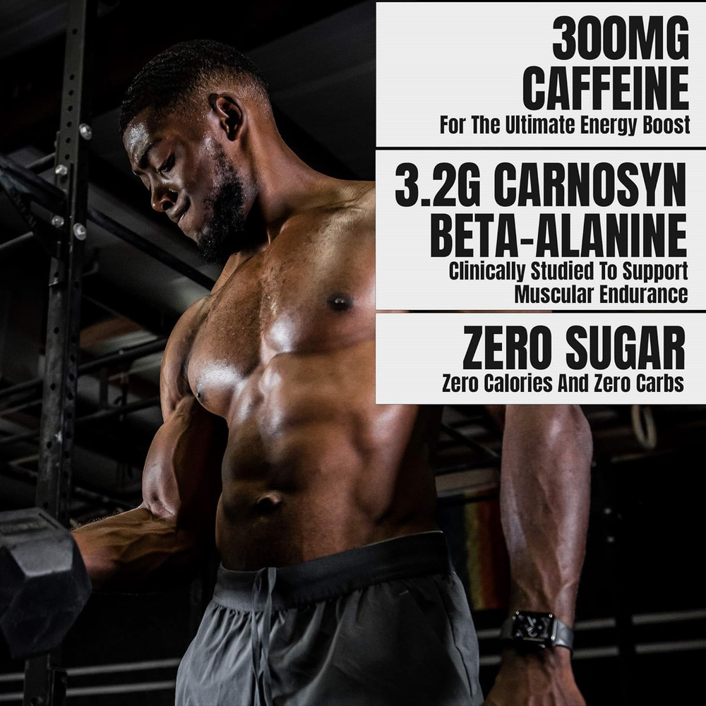 Ultimate Non-Carbonated Zero Sugar Energy Drink, Pre Workout Drink + Beta Alanin