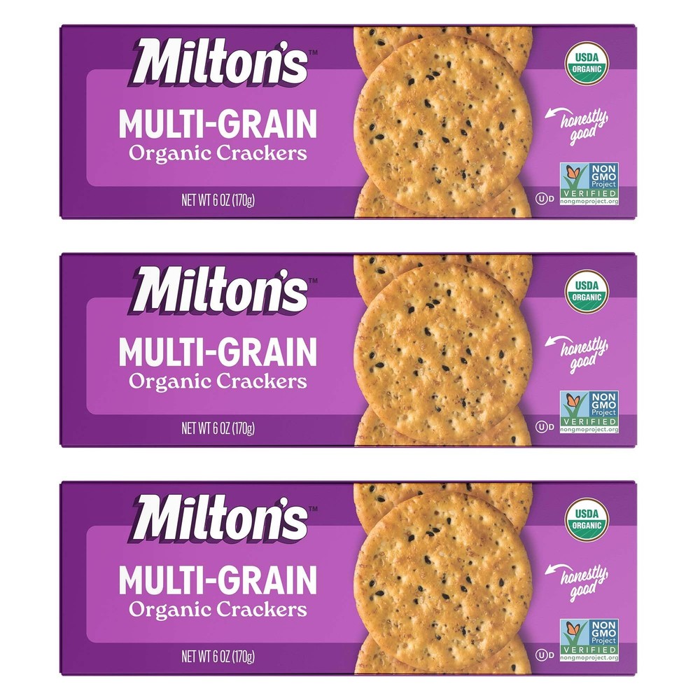 Milton's Organic Crackers, Multi-Grain - Certified Organic, Non-GMO Project V...