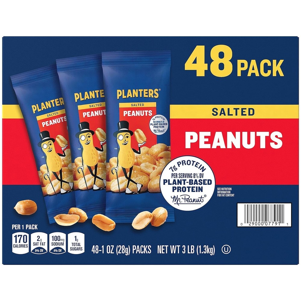Planters Salted Peanuts (48 1-ounce packs)