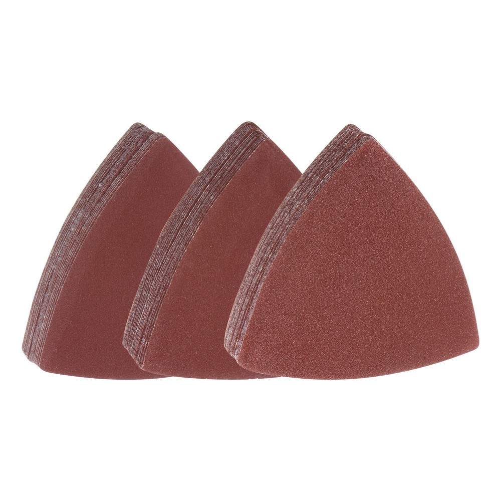 60pcs 180/240/320 Grits 80mm Aluminum Oxide Triangular Sandpaper Set Sanding Pad