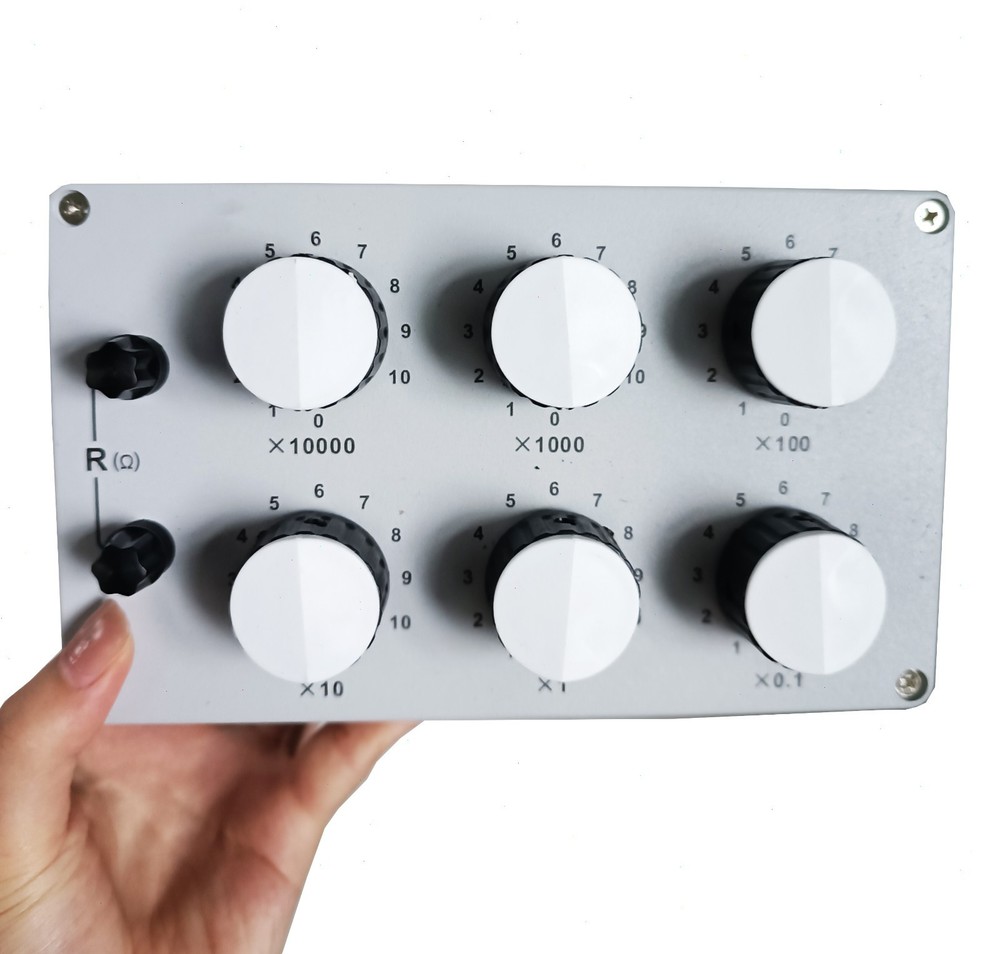 6 Dials DC Resistor DC Resistance Box Decade Resistor with Range 0.1-111111.0Ω