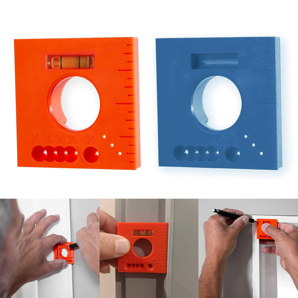 2PCS Marks Offset Ruler with Level - 5 in 1 Multifunction Ruler for Parallel Lin