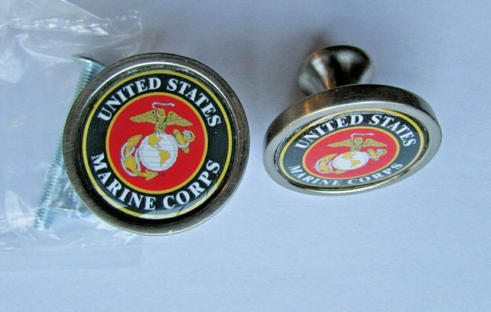 Marine Corps Cabinet Knobs, US Marine Corps Logo Cabinet Pulls / kitchen knobs