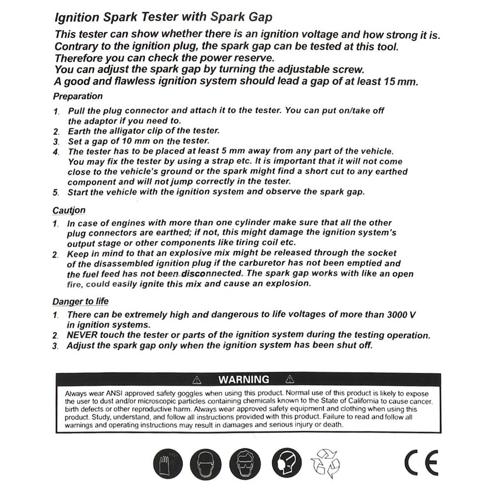 High Visibility Automotive Spark Plug Tester - Ideal for Quick Diagnostics