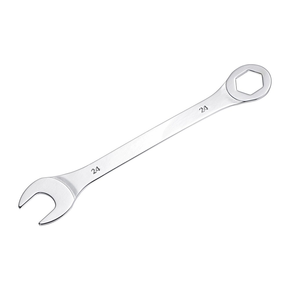 Thin 6 Point Combination Wrench Metric High Carbon Steel 24mm Silver