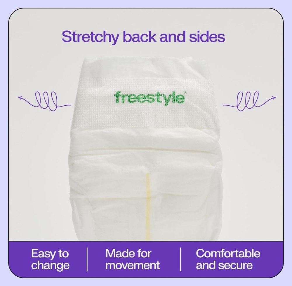 Freestyle 56 Pack Hyper Absorbent White Size 3 Disposable Baby Diapers