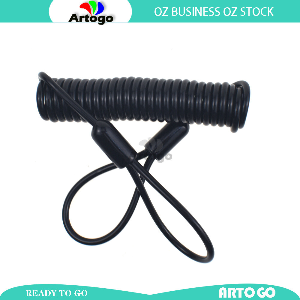 1.5M Long Motorcycle Disc Lock Black Warning Reminder Cable Security Scooter