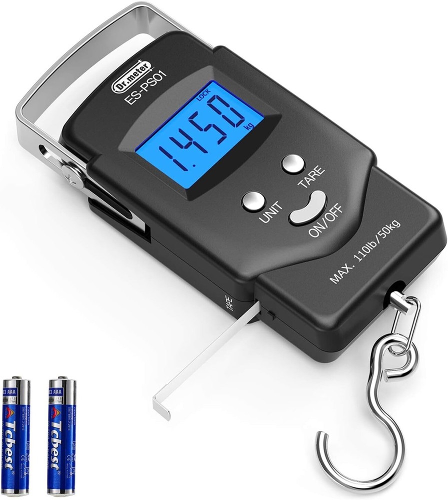 Fish Scale Luggage Scale - PS01 110lb/50kg Backlit LCD Display Digital Scale