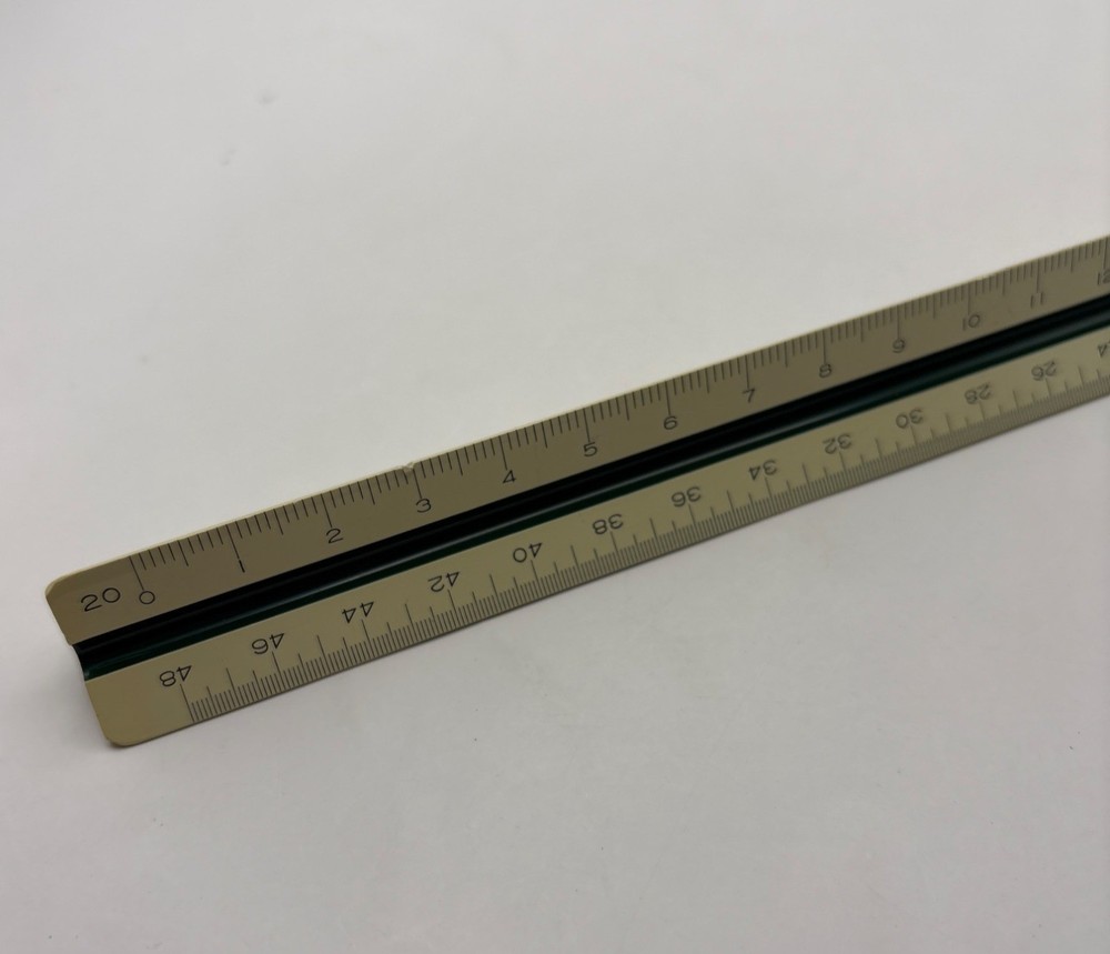 Pickett 235E Architect Triangular Scale Ruler 12" Engineering Drafting Tool