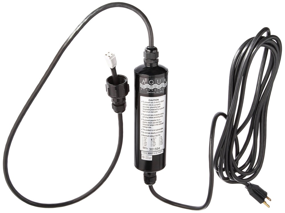 Aqua Ultraviolet 25 Watt Transformer Black