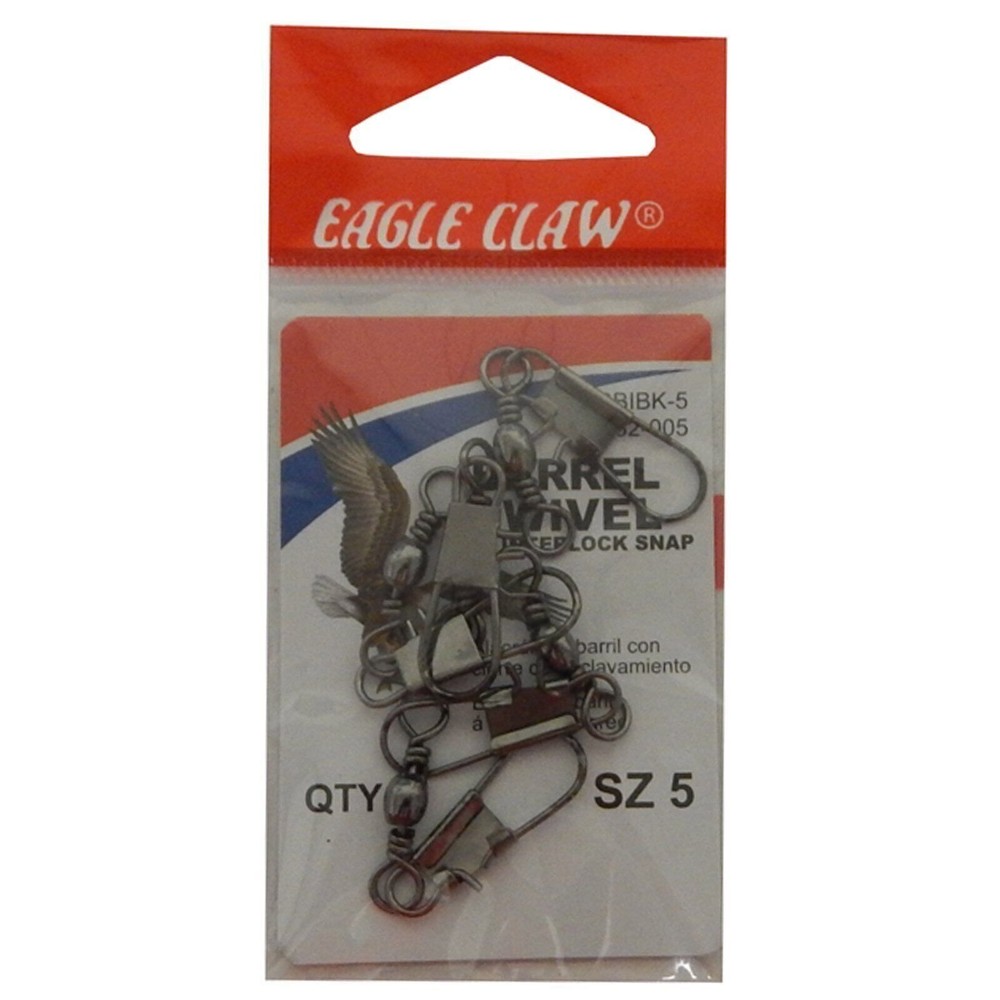 Eagle Claw Barrel Swivel W/Interlock SNAP-5