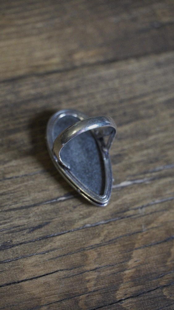 Abalone Arrow Ring Size 7.25 Shadow Bezel Artisan Made Southwest