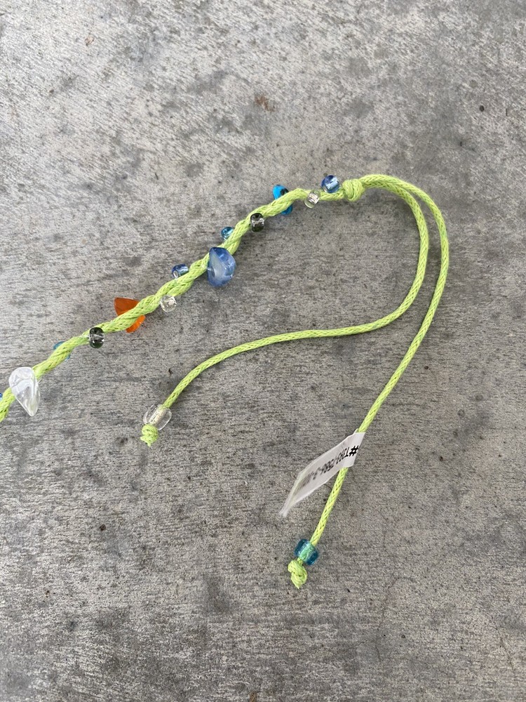 Artisan Green Rope Gemstone Handmade Bracelet