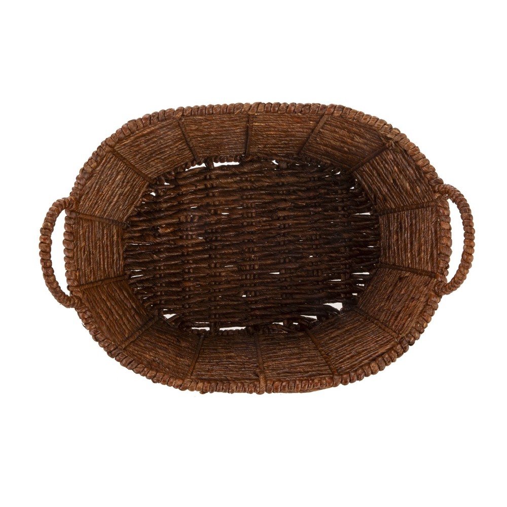 Brown Handwoven Maize Basket Oval