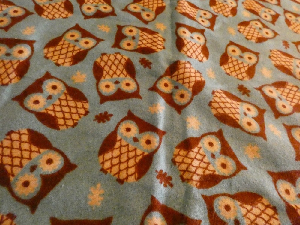 Handmade Pillowcase Flannel Owls