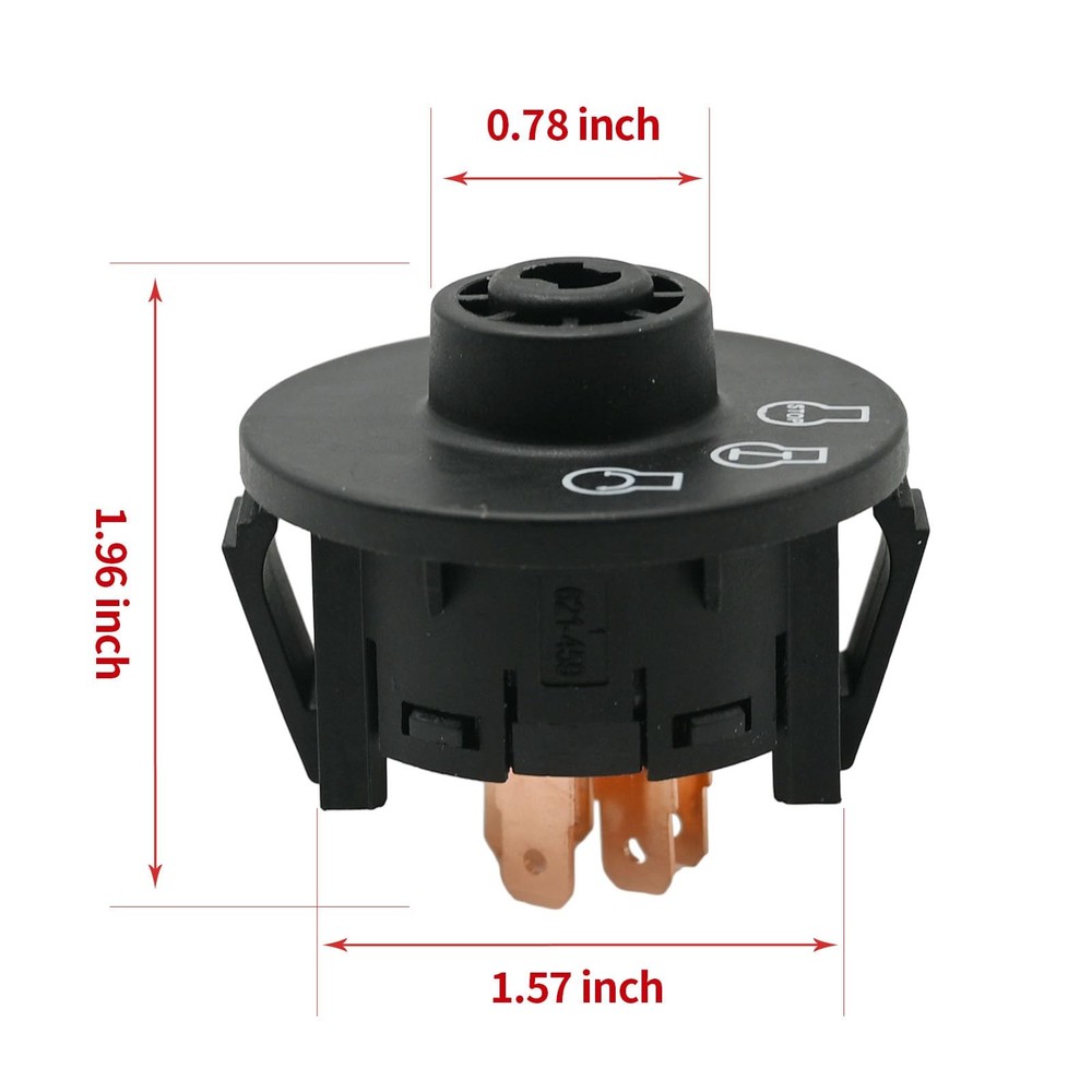 Hoypeyfiy 5 Terminals 3 Position Ignition Switch with 2 Keys 117-2221...