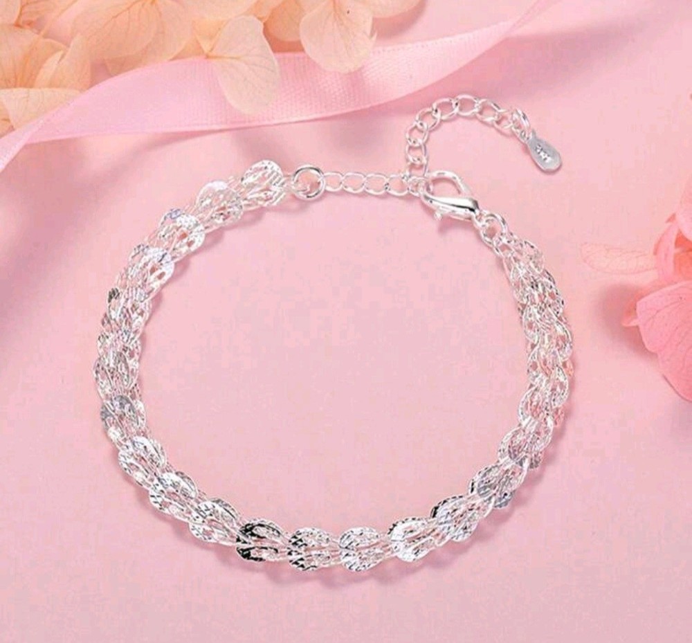 Sterling Silver Braclet Light Unique Design Free Ship US Seller