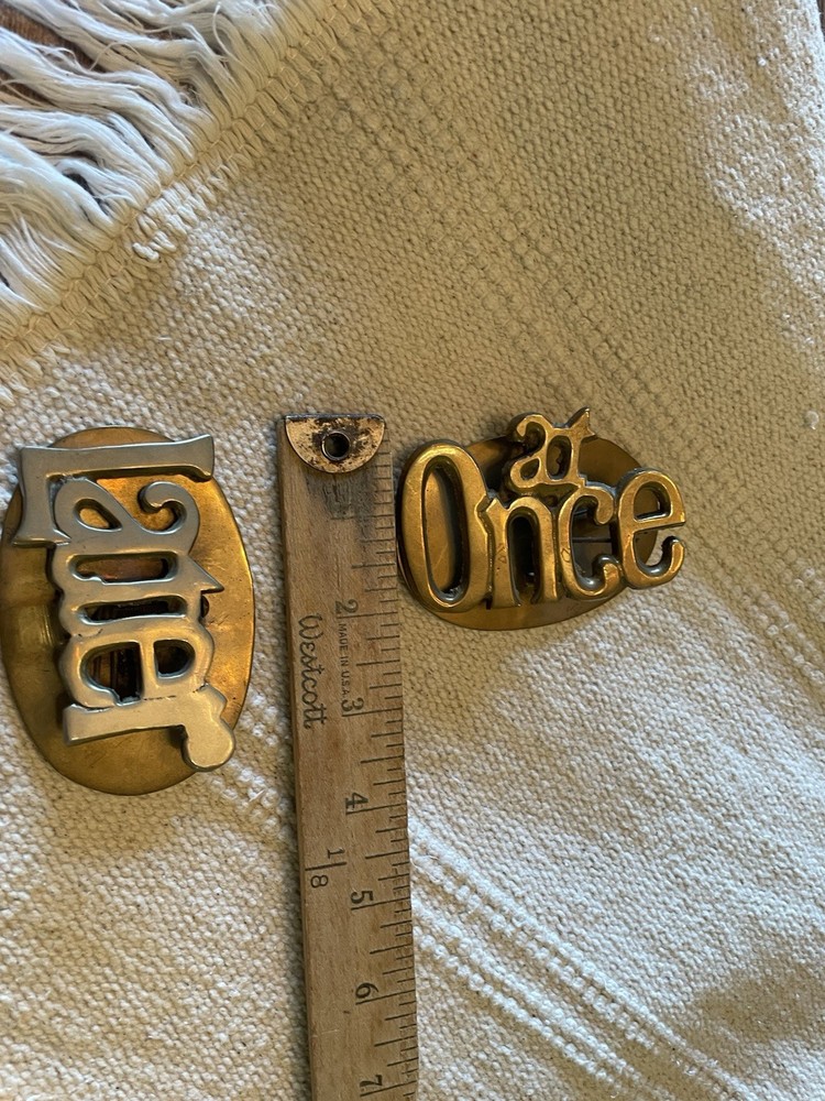 Vintage 70’s Solid Brass ~ Desk Clips