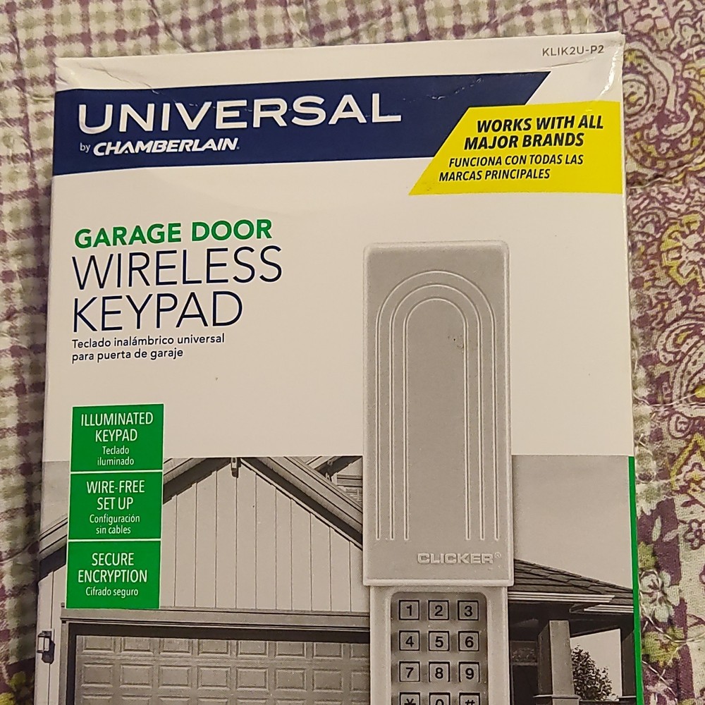 Chamberlain Universal Wireless Keypad KLIK2U-P2 Keyless Entry Battery-Powered