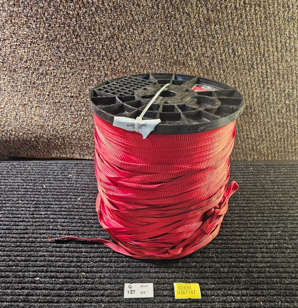 Cajun Pull Line 5/8 Inch Red 1,500 lb 3000 ft Pull Tape Polyester Pulling Tape
