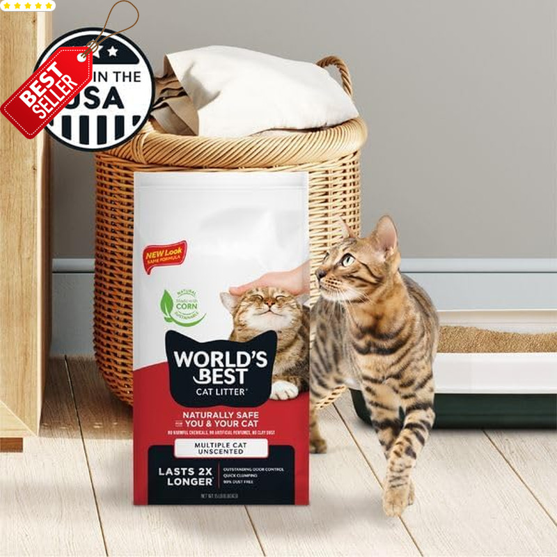 Multi Cat Litter 8lb Unscented Flushable Quick Clumping 99% Dust Free - US