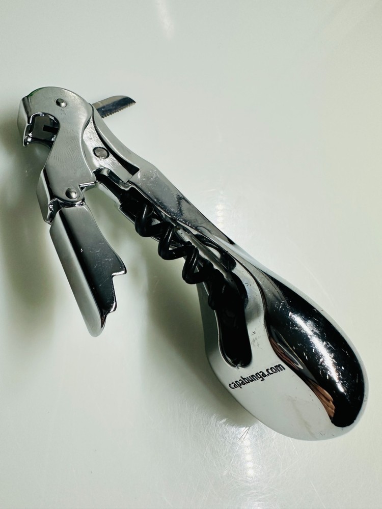 CAPABUNGA All Stainless...no silicone HEFTY Waiters Corkscrew Wine Key Opener
