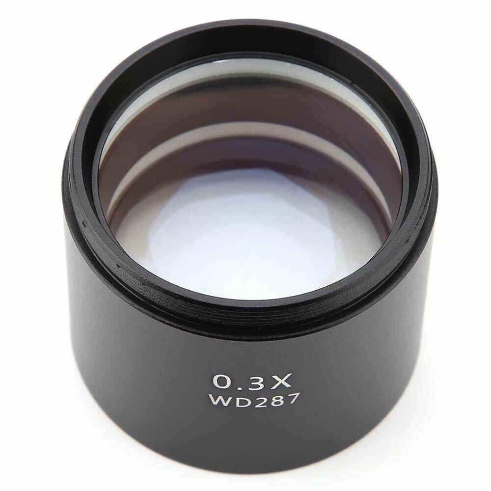 Stereo Microscope 0.3X Auxiliary Objective Barlow Lens 1-7/8" Thread WD287