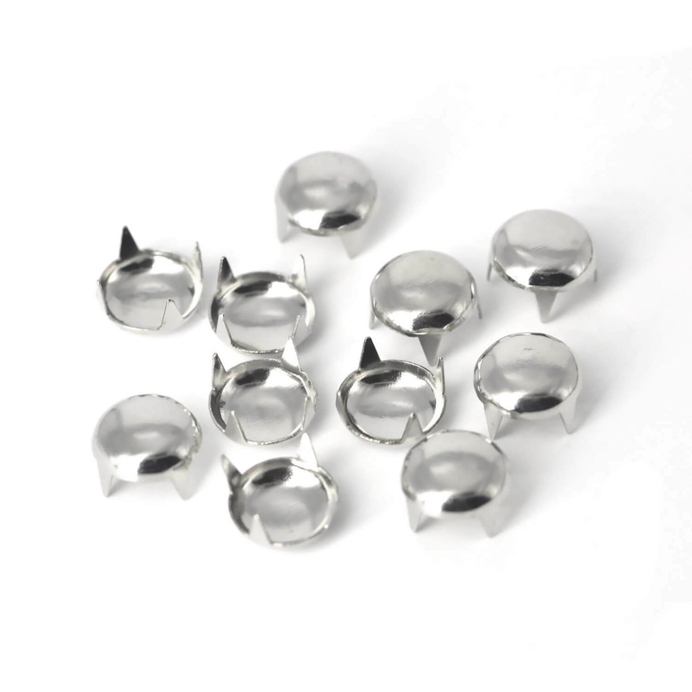 100pcs Half Round Dome Studs Claw Rivets for Leather Crafts DIY Accessories